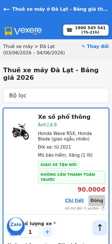 Preview: Số lượng xe trên mỗi đơn